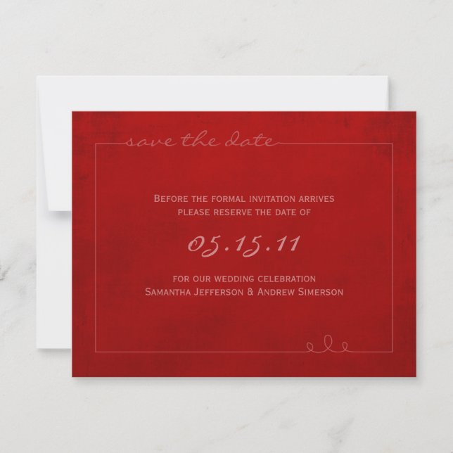 Invitación Red Hot Save the Date Anunciations (Anverso)