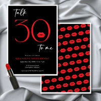 Red Modern Minimal Lips Talk Treinta Cumpleaños