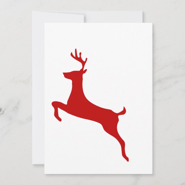 Invitación Red Nose Reindeer Christmas Folded Greeting Card (Anverso)