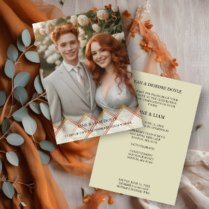 Invitación Red Orange Overlay Transparency Shapes Photo Grads