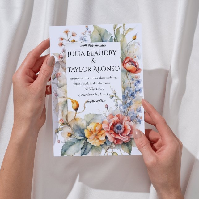 Invitación Red & Orange Rose Wedding Invite (Subido por el creador)