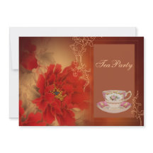 Red Peony Chino ducha de té fiesta
