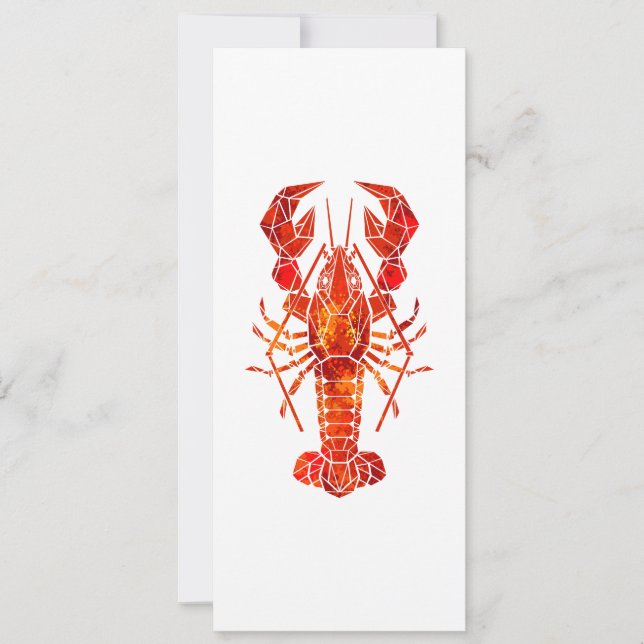 Invitación Red polygonal lobster (Anverso)