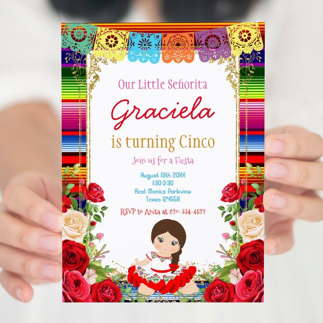 Invitación Red Roses Fiesta Birthday Gold Chica (Subido por el creador)