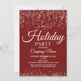 Invitación Red Silver String ilumina la fiesta corporativa