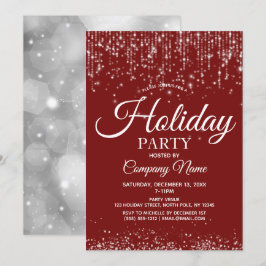 Invitación Red Silver String ilumina la fiesta corporativa