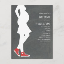 Red Sneakers Baby Bump Baby Shower