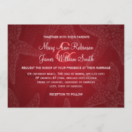 Invitación Red Starfish de Boda de Playa