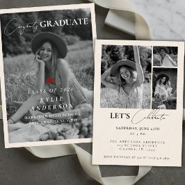 Invitación Red Tassel Senior Photo Graduation Announcement