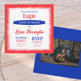 Invitación Red, White & Blue Eagle Court of Honor Party