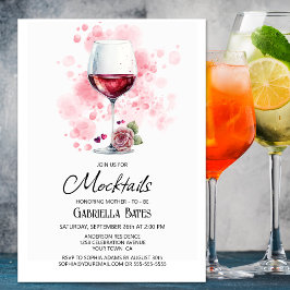 Invitación Red Wine Mocktails Baby Shower