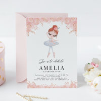 Redhead Ballerina en el cumpleaños floral de la ve
