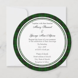 Invitación redonda de Bodas de MacAlpine Scottish