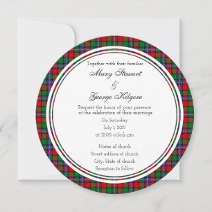 Invitación redonda de Bodas escoceses a Kilgore