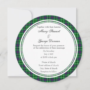 Invitación redonda de Bodas escoceses de Duncan