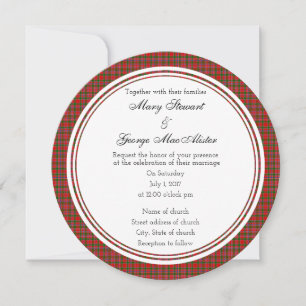 Invitación redonda de Bodas escoceses MacAlister