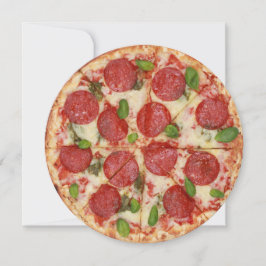 Invitación redonda de Fiestas Pizza - SRF
