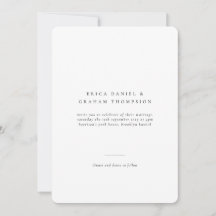 Invitación Redonda de Foto de Boda Formal Clásica