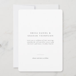 Invitación Redonda de Foto de Boda Formal Clásica