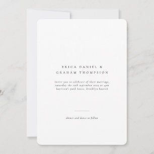 Invitación Redonda de Foto de Boda Formal Clásica