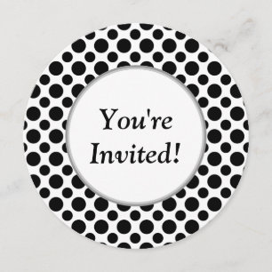 Invitación redonda de la ducha de los lunares