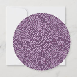 Invitación redonda infinita en morado y blanco