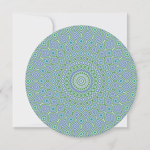 Invitación Redonda Mosaic de Whirlpool en Verde Tu