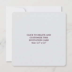Invitación redondeada personalizada de color blanc