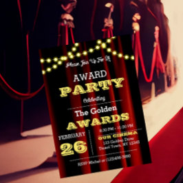 Invitación reducida de Velvet y oro Fiesta