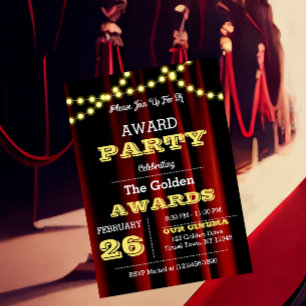 Invitación reducida de Velvet y oro Fiesta