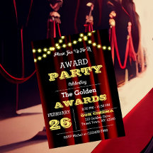 Invitación reducida de Velvet y oro Fiesta