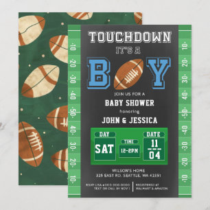 Invitación Reduzca su Baby Shower de fútbol de niño