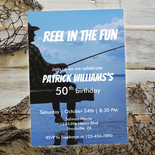 Invitación Reel en el divertido pescador del atardecer 50 cum