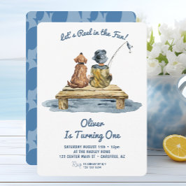 Invitación Reel In the Fun Fishing Boy Birthday