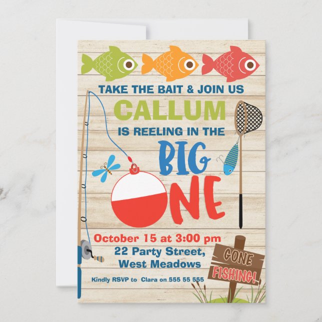 Invitación Reeling en el primer cumpleaños grande (Anverso)
