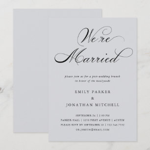 Invitación Refinado Brunch postBoda gris suave