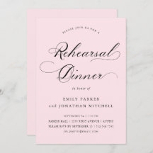 Refinado | Cena de ensayo rosa de Rubor caligrafía