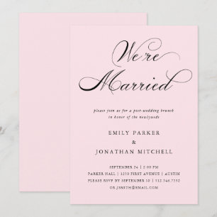 Invitación Refinado  Rubor Pink Post-Boda Brunch