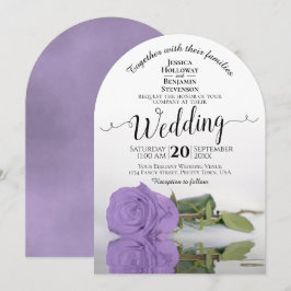 Invitación Reflejando Lavender Rosa Purple Elegante Boda