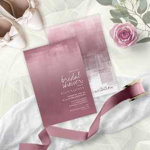 Invitación Reflejo acuarela Ducha de novia Mauve ID774