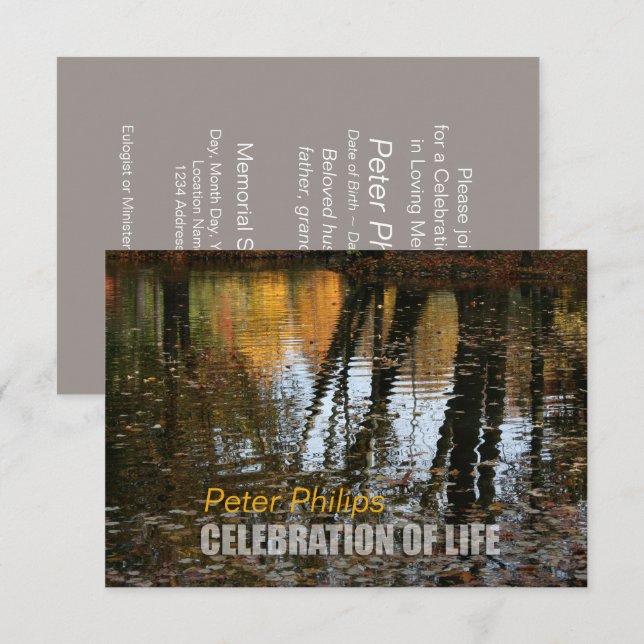 Invitación Reflexiones de otoño - Celebración de la invitació (Anverso / Reverso)