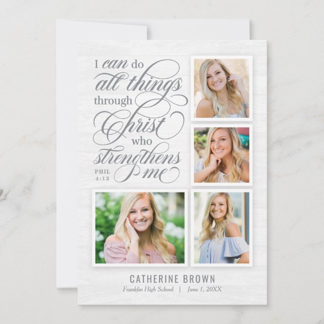 Invitación reforzada a la Invitación de graduación (Anverso)