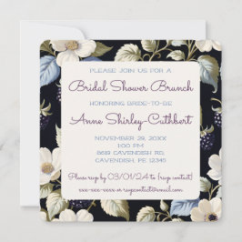 Invitación Regal Blackberry Blooms Bridal Shower Brunch