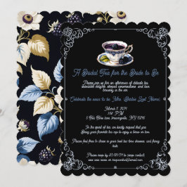 Invitación Regal Elegance Blackberry & Blooms Bridal Shower