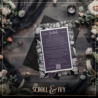 Invitación Regal Lilac, brillantes detalles del Boda de la Bl