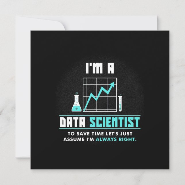 Invitación Regalo científico | Soy Científico De Datos (Anverso)