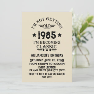 Invitación Regalo de 40 cumpleaños vintage personalizado