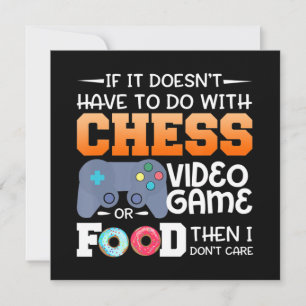 Invitación Regalo de ajedrez   Videojuego de ajedrez o diseño