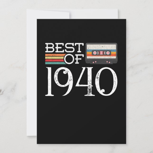 Invitación Regalo de aniversario de la época de los 80 años d (Anverso)