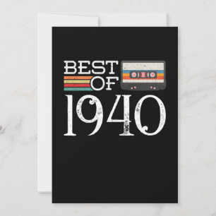 Invitación Regalo de aniversario de la época de los 80 años d